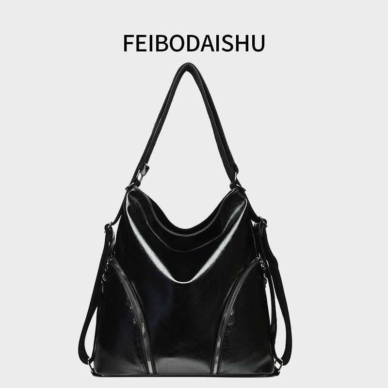 Fashionable Large-Capacity Casual Handbag Shoulder Bag And Crossbody Backpack